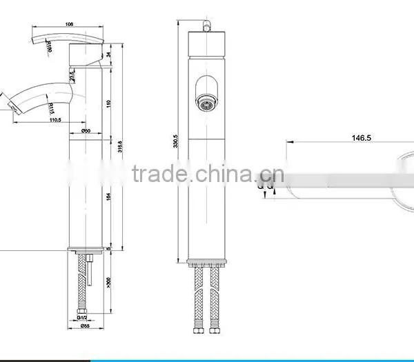 Factory Price Vertical Deck Mounted Mixer Water Taps photo-2