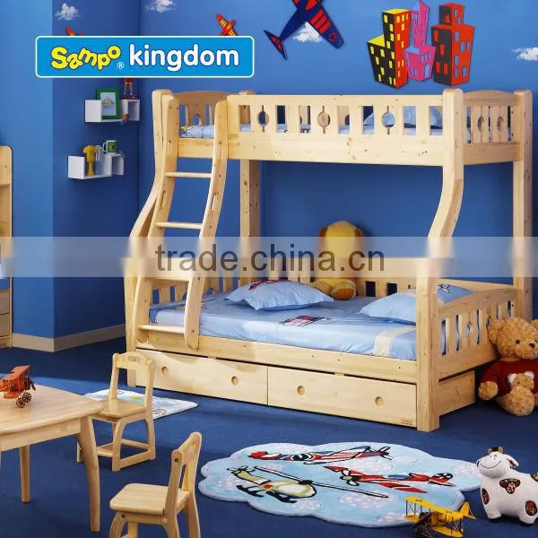 Kids Double Deck Bed With Ladders#SP-C201S