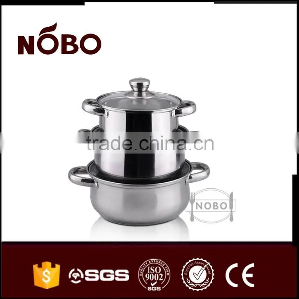 NOBO Steel Handle Indian Stainless Steel Pot/pan Set photo-2