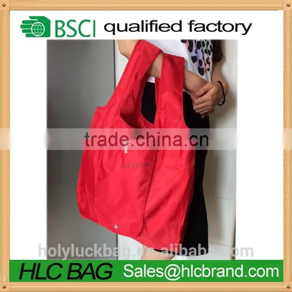 2016 New Design Eco Rpet Folding Shopping Bag With Button photo-2