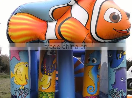 32ft Long Small Inflatable Seaworld Obstacle Course for Kids photo-6