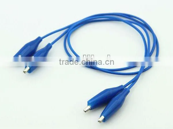 Blue Color Small Alligator Clip Cable/Crocodile Clip Cable