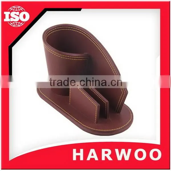Good Quality Brown Leather Handmade Pen Holder photo-4