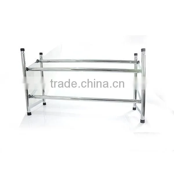 Multipurpose Flexible Floding Metal Wire Stainless Steel Iron Tubes With Plated Shoe Rack Shoe Shelf for Cabinet for Living Room photo-2