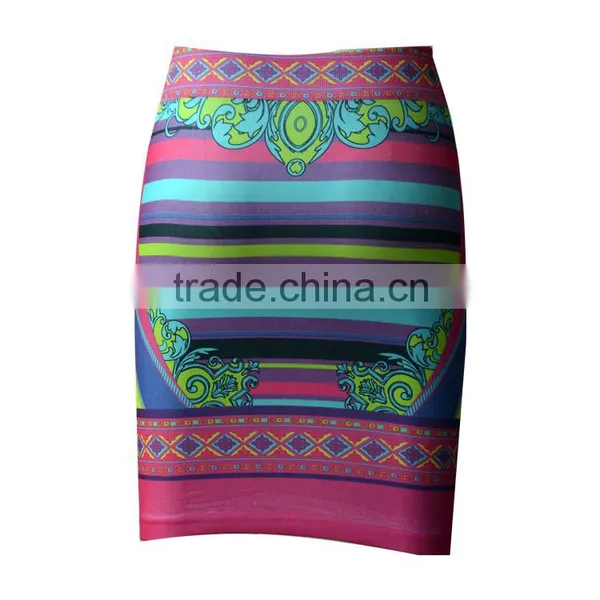 Short Pencil Skirt With Flower Print Fashion Women Tight Skirt photo-3