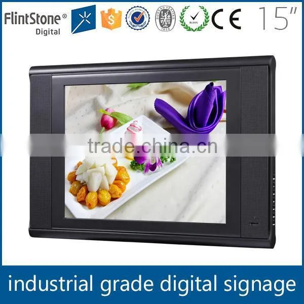 FlintStone 15 Inch LCD Advertising Display, LCD Auto Playing Digital Advertising Screen, Loop Playing Digital Commercial Monitor photo-2