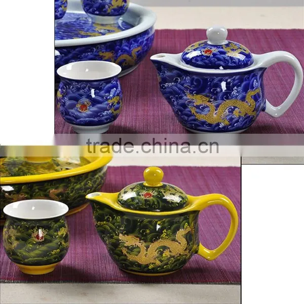 Chinese Special Design 8pcs Teaset With Tea Tray Wholesale Teaset for Promotional With 350ml Teapot 100ml Teacup Tea Tray photo-4
