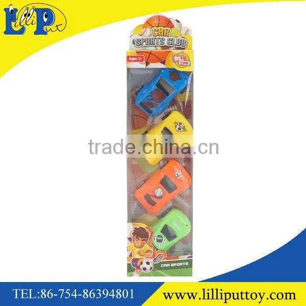 4 Pcs Assorted Freewheel Cute Cartoon Car Toys for Fun photo-2