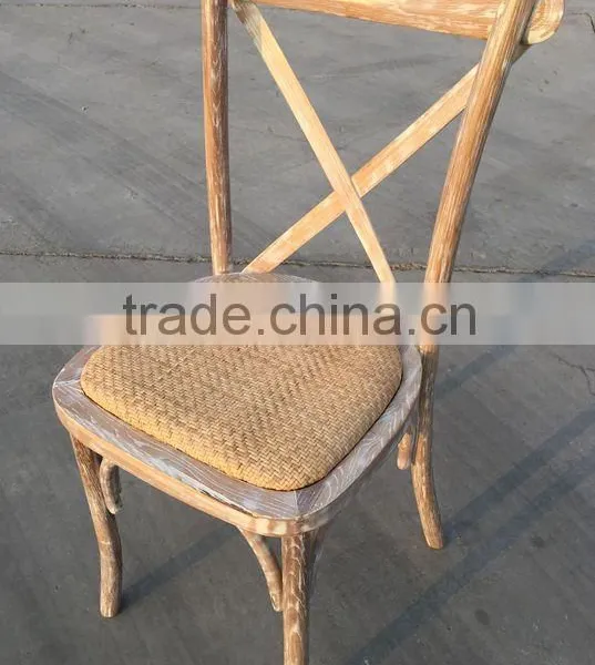 Franch Wood Cross Back Chair Dining Chair photo-5