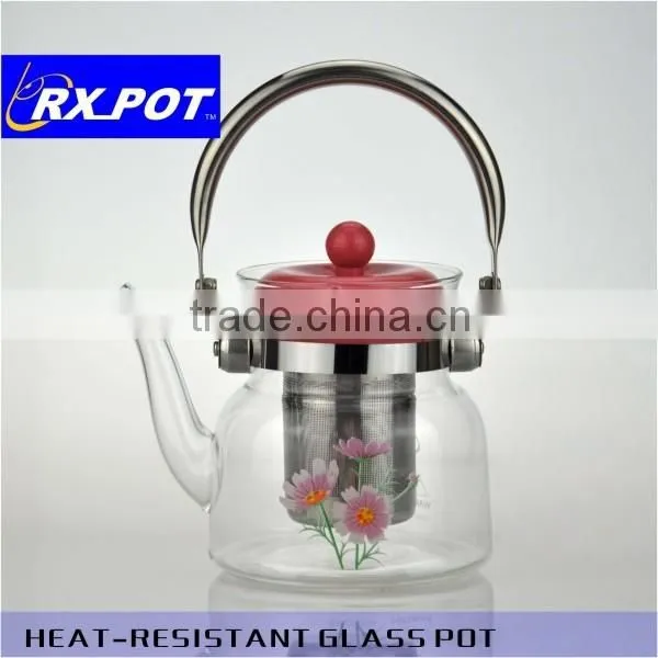 Creative Life Series - Glass Tea Pot + Tea Infuser Strainer ,Lead-free Heat-resistant Borosilicate Glass 600B/1400B/2000B photo-4
