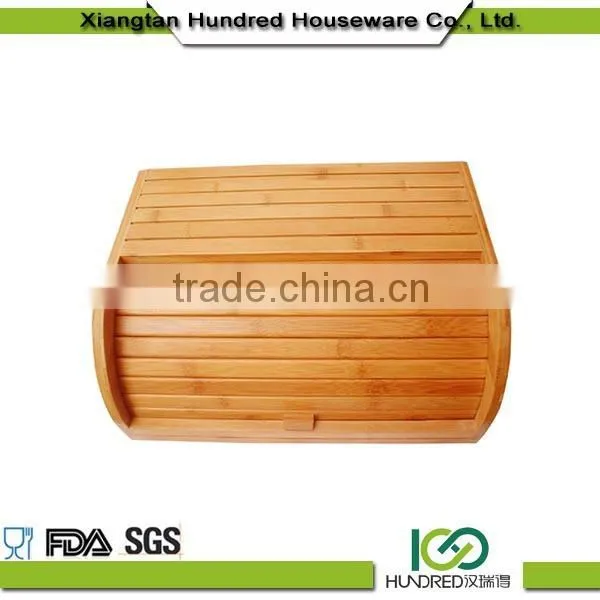 Unique Wooden Bread Box With Drawer photo-2