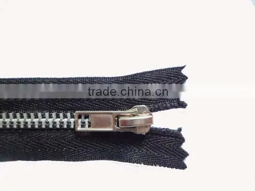 5# Aluminum Zipper Metal Zipper Close End Zipper Auto Lock Zipper Slider Polyester Tape Zipper for Jack photo-2