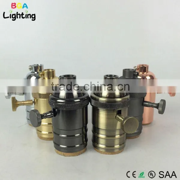 CE E27 Brass Light Socket Cord Set Socket With Switch photo-6