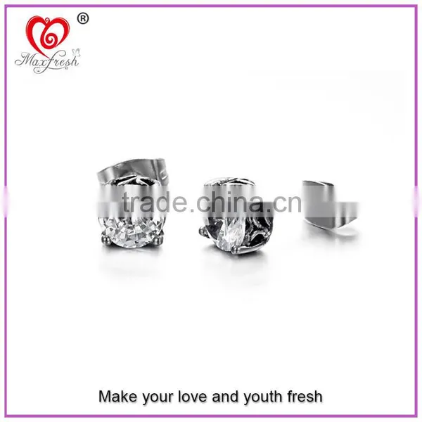 316L Stainless Steel Crystal Stud Earrings Studs Piercing Ear Jewelry Crystal Diamond Punk Ear Stud Mens Earring Ear Stud