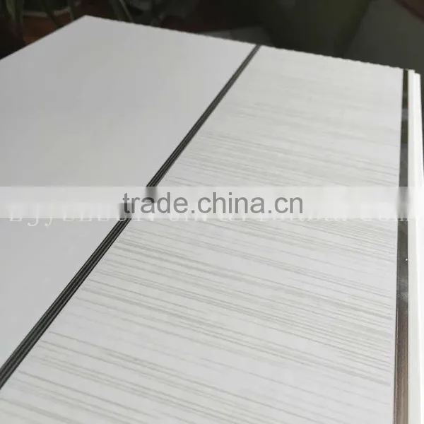 The New Design Printing PVC Panel With Silver Lines and 250mm*5mm photo-2