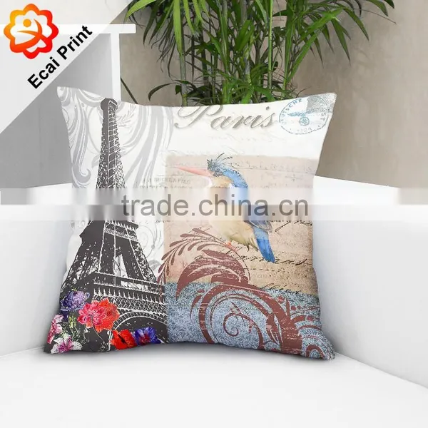 2016 Fashion Colors Faleless Digital Printing Cushion With Illustration photo-3