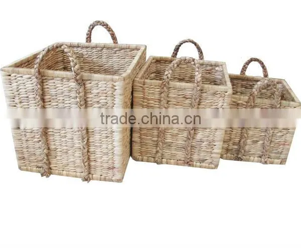 2015 New Product Water Hyacinth Basket for Home Decoration and Furniture
