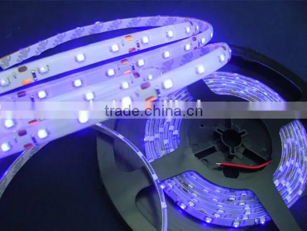 Purple 3528 Single Color 60 Led Strip Dc12v Ip65 Waterproof Silicon Coating White Pcb photo-3