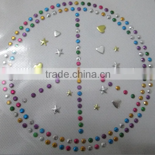 Mix Color Rhinestud and Nailhead Heat Transfer Iron on Sticker photo-2