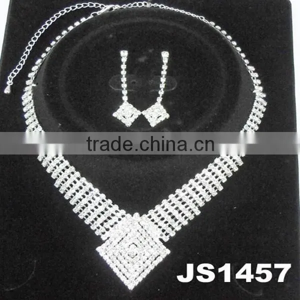 2014 Pakistani Rhinestone Necklace Earring Set Bridal Jewelry Set photo-4