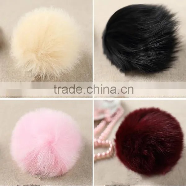 Fox Fur Ball Key Chain / Fur Ball Keychain / Fox Pom Poms photo-3