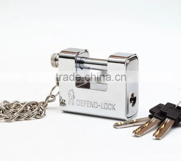 Heavy Type Kaba Key With Steel Chain Amour Plated Rectangular Padlock photo-2