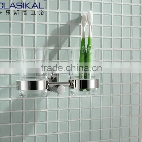 1210 China sanitary ware facotry supplier 304 staindless steel double cup tumbler holder