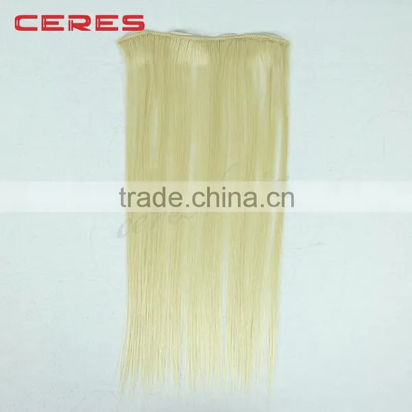 Factory Wholesale Natrual Color Yaki Brazilian Hair Cheap 100% Human Hair Clip In Hair Extension photo-2