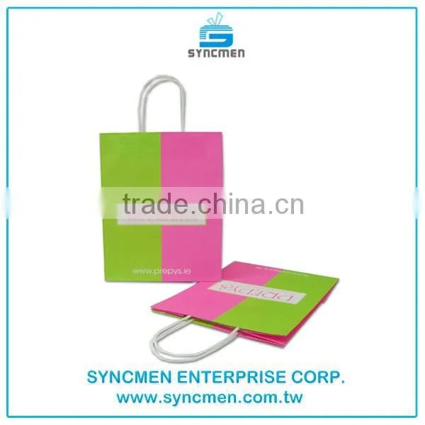 2016 For Clothing Packaging Pink Custom Logo Shopping Bags photo-3