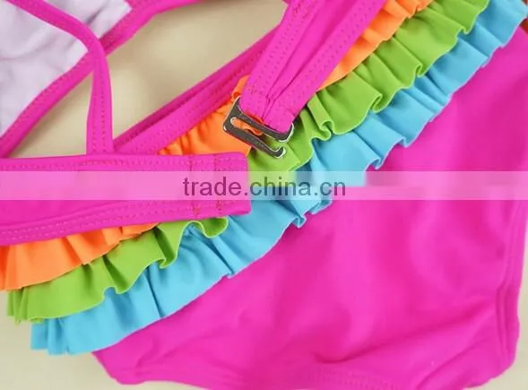 2016 2X Kid Girl Beachwear Bikini Chlidren Bowknot Swimwear Children Sling Bikini Swimsuit photo-5