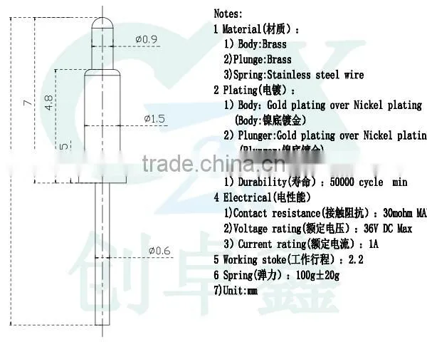 Solder Cup Brass Spring Pogo Pin Connector photo-5