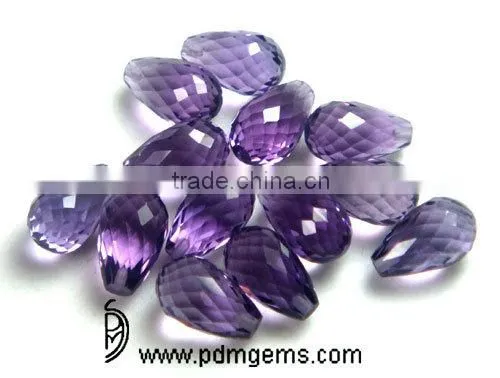 Amethyst Teardrop Cut Faceted Lot For Silver Necklace From Wholesaler photo-2