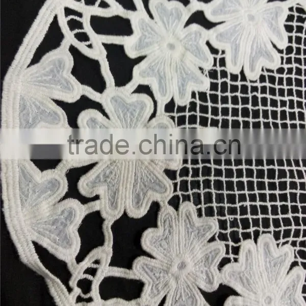 Polyester Embroidier Lace Peinador Collar Design photo-3