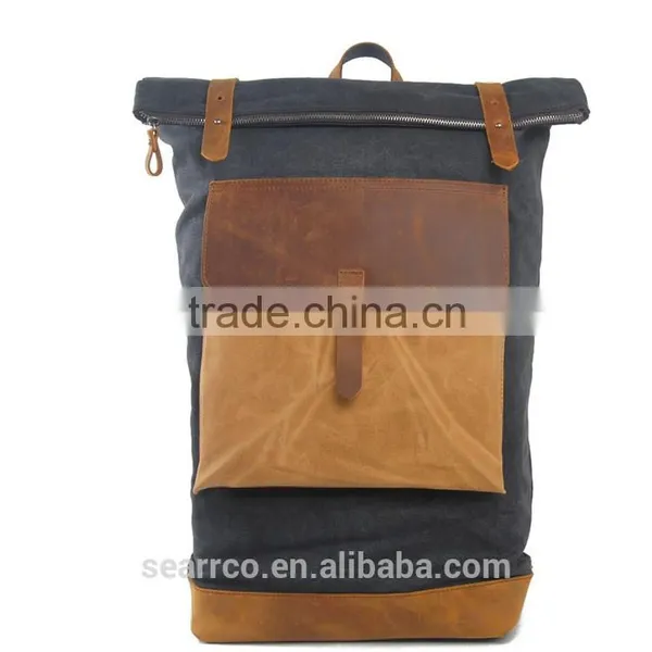 China Wholesale RS-104-1 Canvas Student Backpack School Bag High School Bag photo-2