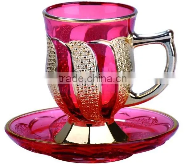 Golden Tea Cup and Saucer Set photo-4
