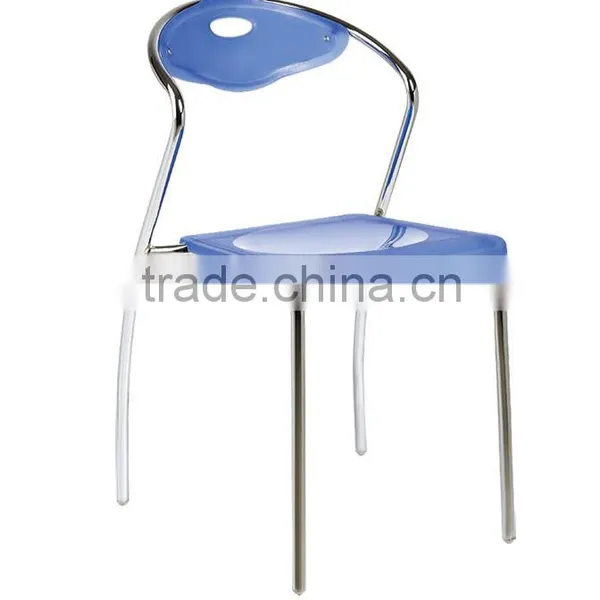 Wholesale Cheap Stackable Bar Plastic Chair With Metal Legs PM053 photo-3