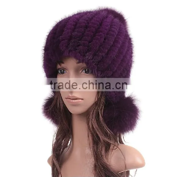 Plain Dyed Mink Fur Hat photo-4