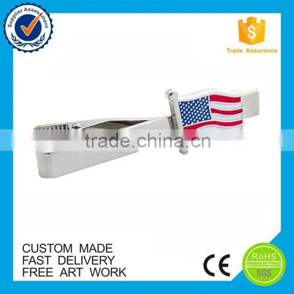 Souvenir American Country Flag Pin Tie Bar Custom Men's Metal Tie Clip
