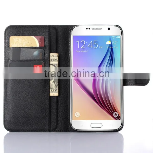 High Quality Leather Holster Card Wallet Folio Stand Flip Case Cover for Samsung GALAXY S7 Plus photo-6
