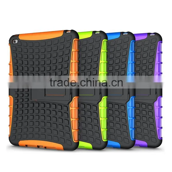 Smart Cover 8 Colors PC+TPU Hybrid Combo Heavy Duty Holster Kickstand Shockproof Case Cover for Ipad Mini 4 photo-6