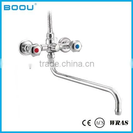 Economic Double Handle Basin Faucet photo-3