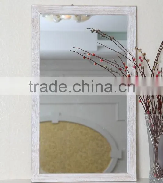 Fancy Home Full Length Solid Wood White Decorative Wall Mirror