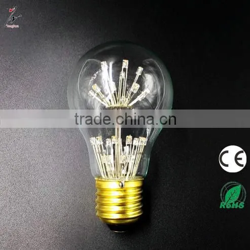 Antique LED Fireworks Filament Light A19 Edison Style Led Starry Light Bulb