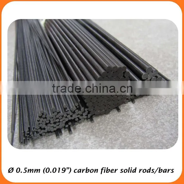 1.3mm OD Plutruded Solid Carbon Fiber FRP Round Rods for Industial Using photo-3