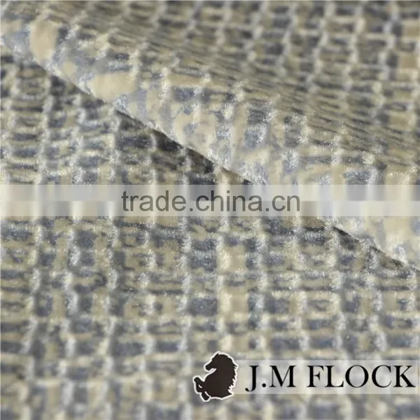 Coffee Plain Pattern 100% Polyester Back China Flocking Plain, Sofa Upholstery Textile Fabric photo-5