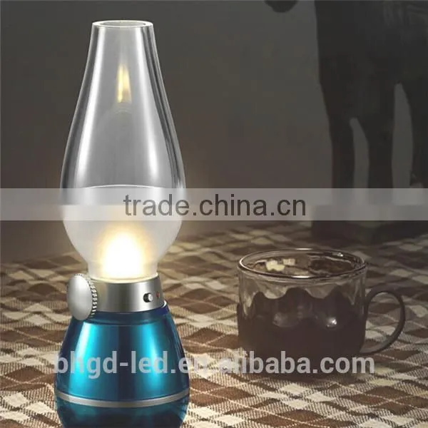 Vintage Aladdin Kerosene Blowing Lamp Nostalgic Control LED Light With Magic