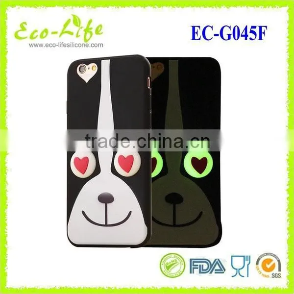 3D Cartoon Luminous Silicone Phone Cover For for I 5/6/s/plus