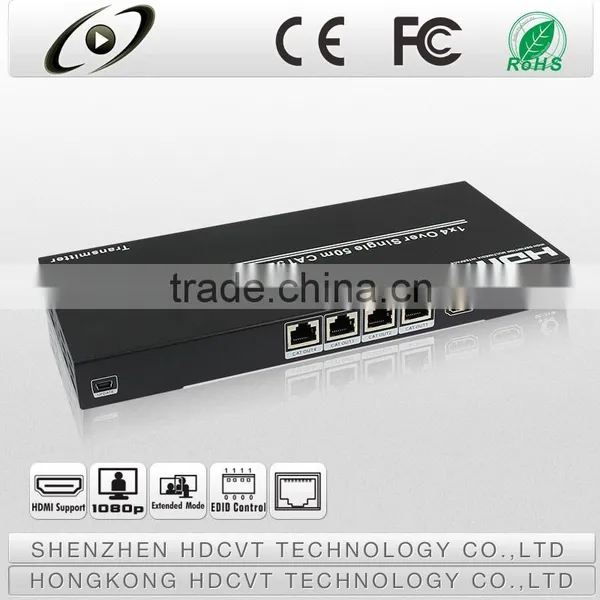 HDMI 1x4 Splitter Over CAT5e/6 Extender 1080p@60Hz@24 Bit/pixels photo-3