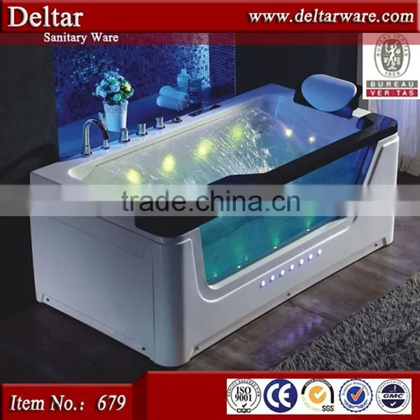 Acrylic Massage Bathtub , High Quality Sitting Bathtub With Pop-up TV photo-3