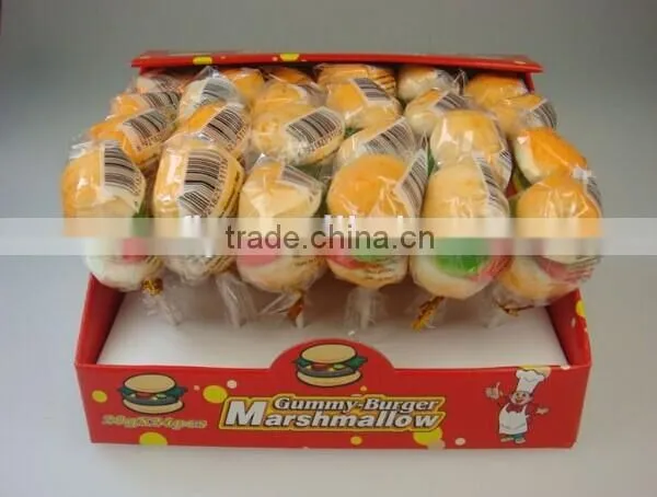 Hamburger Marshmallow Lollipop / Gummy Burger Marshmallow Lollipop Candy photo-2
